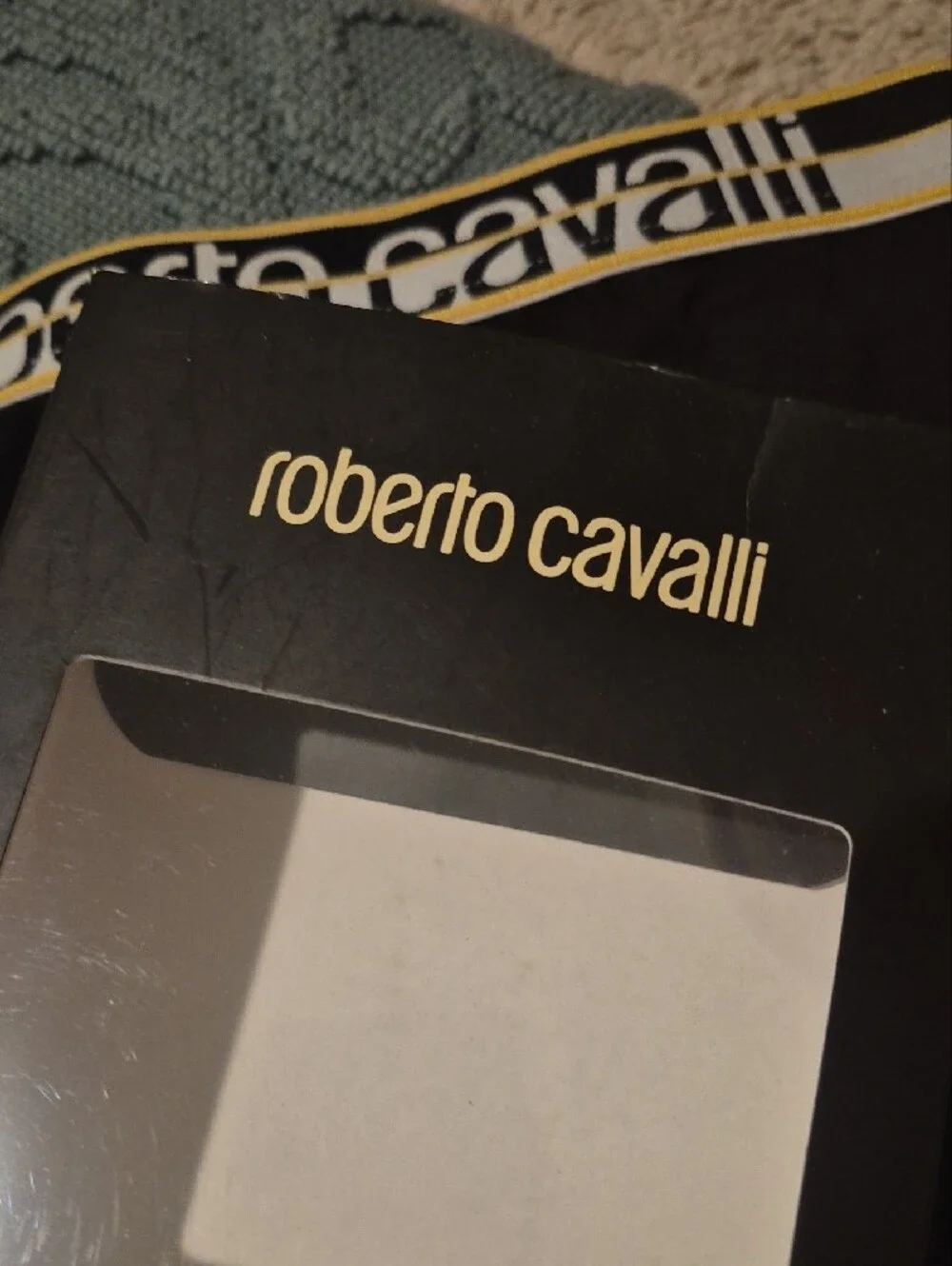 Roberto Cavalli Black Boxer Briefs with Branded Gold-Trim Waistband